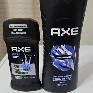 AXE Phoenix Antiperspirant and Body Wash Set - Black and Blue